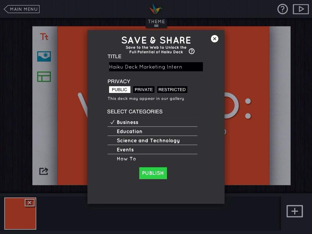 SEO Checklist: Set Privacy to Public