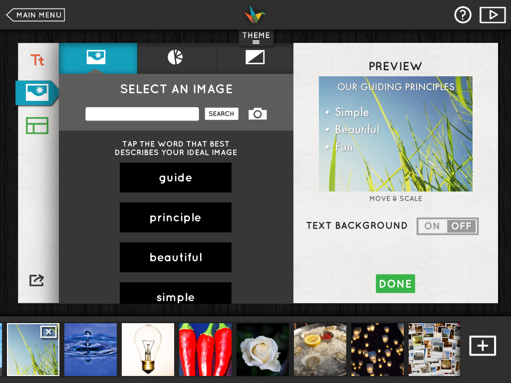 Presentation Ideas: Lists with a Background Image