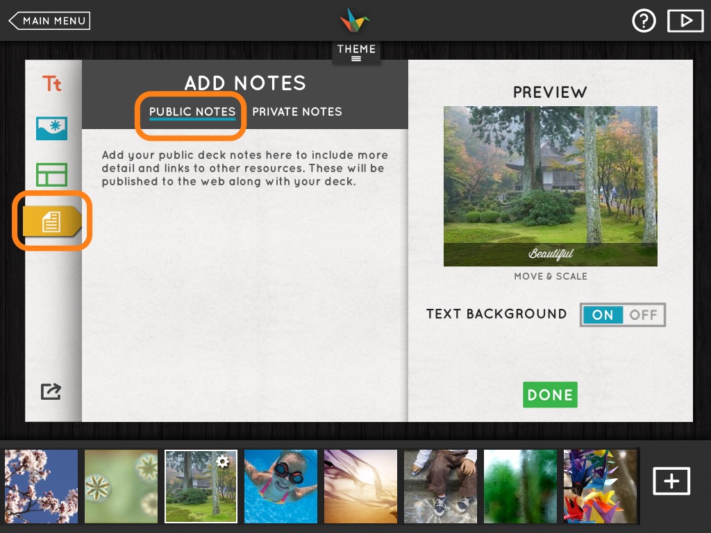 Turn Presentations into Content Assets: Adding public notes to a Haiku Deck