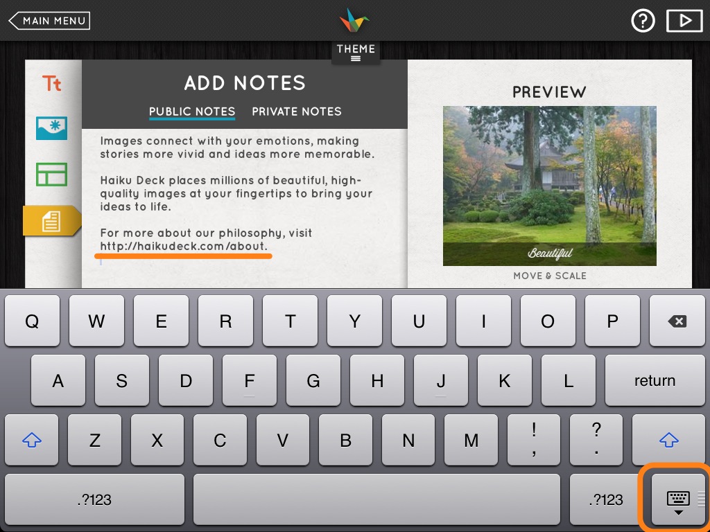 Turn Presentations into Content Assets: Adding public notes to a Haiku Deck