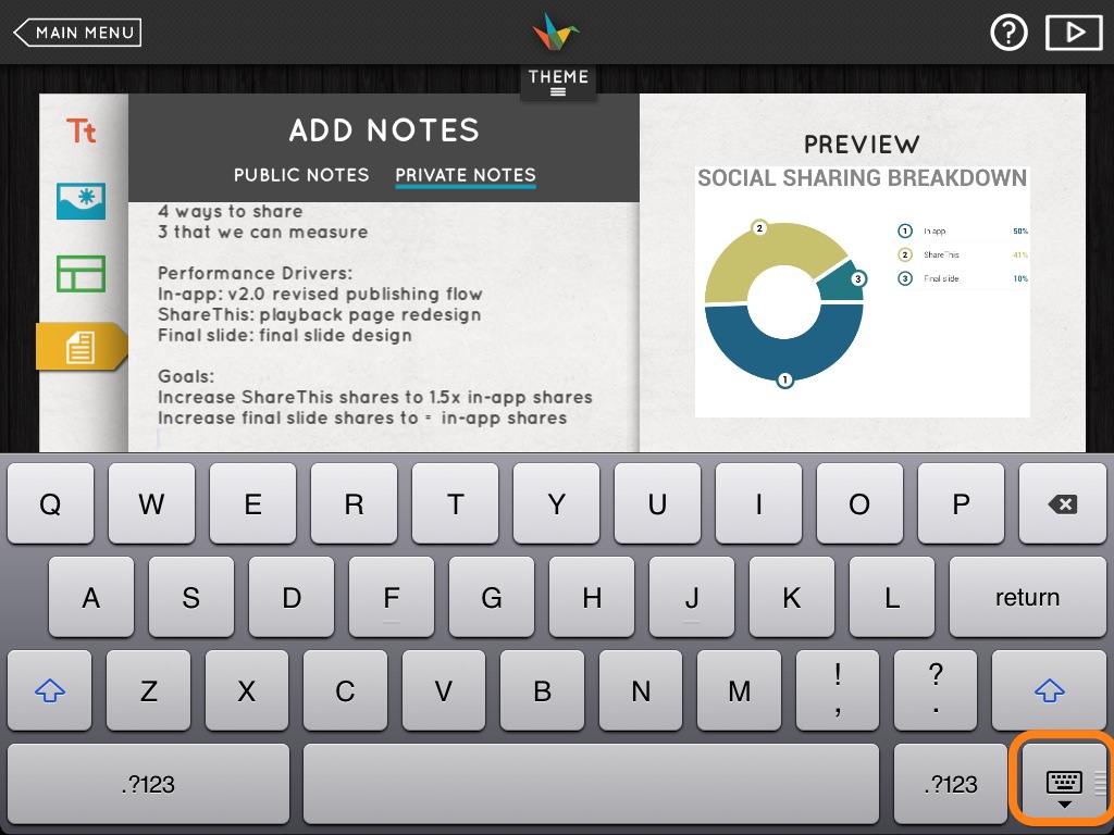 Present like a Rock Star: Adding Private Notes in Haiku Deck