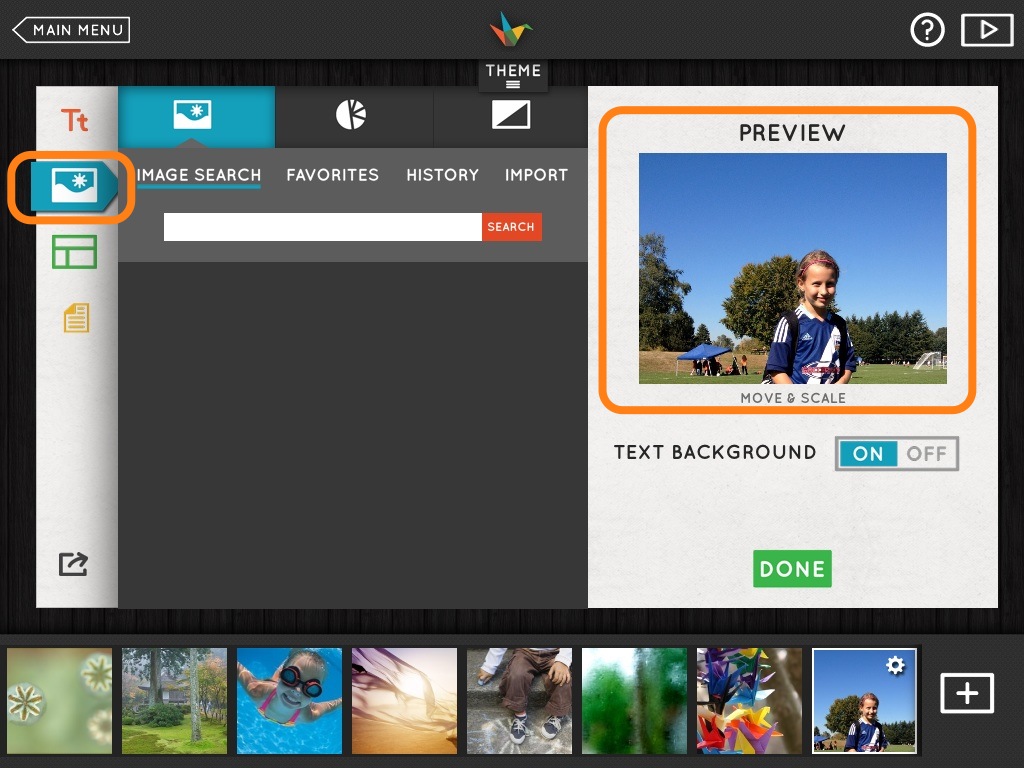 Import images to Haiku Deck: Resizing and cropping