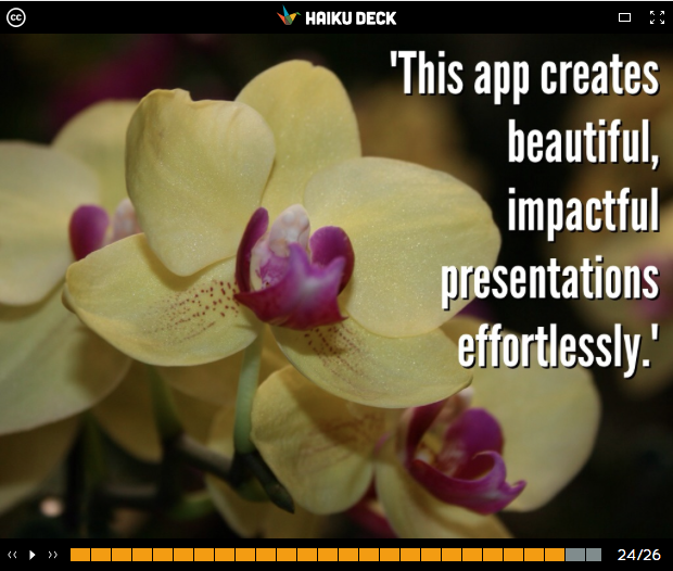 Layout options in Haiku Deck 2.4: Image and text side by side